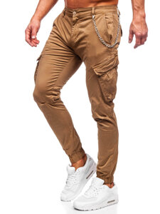 Pantaloni joggers cargo camel Bolf SK850