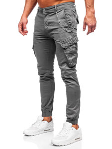 Pantaloni joggers cargo gri Bolf SK850