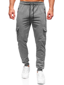 Pantaloni joggers cargo gri-antracit Bolf JX5065