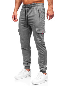 Pantaloni joggers cargo gri-antracit Bolf JX5065