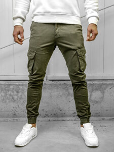 Pantaloni joggers cargo kaki Bolf 77322A