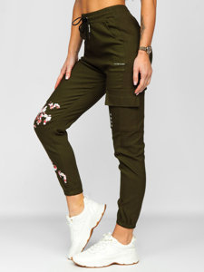 Pantaloni joggers cargo kaki dame Bolf AF5120ND