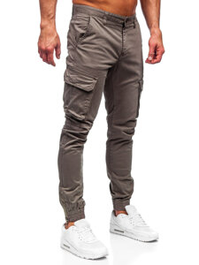 Pantaloni joggers cargo maro Bolf 77322