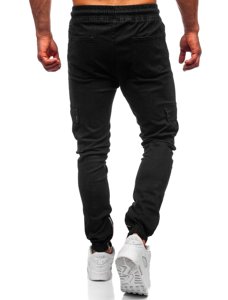 Pantaloni joggers cargo negri Bolf 0858