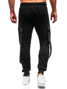 Pantaloni joggers cargo negri Bolf 6581