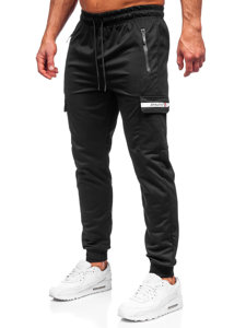 Pantaloni joggers cargo negri Bolf JX5063