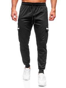 Pantaloni joggers cargo negri Bolf JX5063