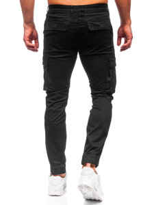 Pantaloni joggers cargo negri Bolf MP0202N