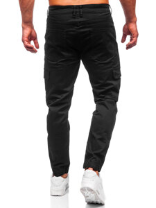 Pantaloni joggers cargo negri Bolf S201