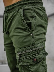 Pantaloni joggers cargo verzi Bolf CT6702