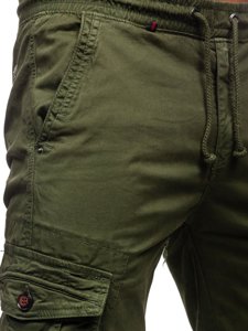 Pantaloni joggers cargo verzi Bolf CT6702