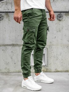 Pantaloni joggers cargo verzi Bolf CT6702