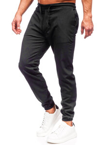 Pantaloni joggers negri Bolf 0065