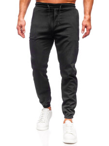 Pantaloni joggers negri Bolf 0065