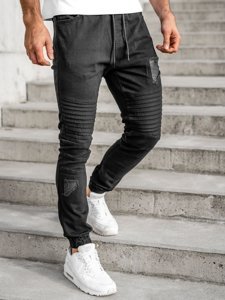 Pantaloni joggers negri Bolf 0829