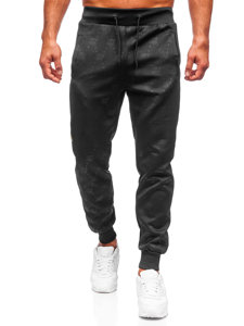 Pantaloni joggers negri Bolf HM386