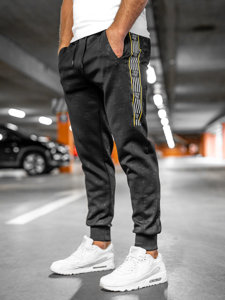 Pantaloni joggers negri Bolf HM386