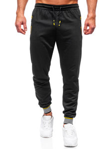 Pantaloni joggers negri Bolf K10332