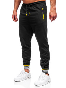 Pantaloni joggers negri Bolf K10332