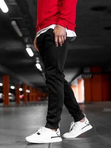 Pantaloni joggers negri Bolf XW01-B