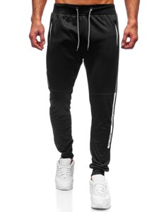 Pantaloni joggers negri-grafit Bolf K50003