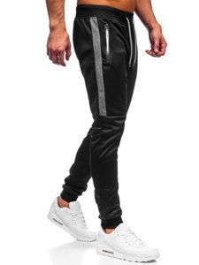 Pantaloni joggers negri-grafit Bolf K50003