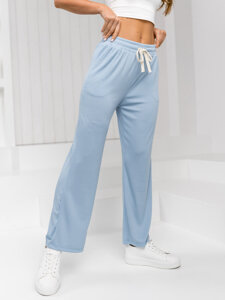 Pantaloni largi albastru-aprins dame Bolf W7958