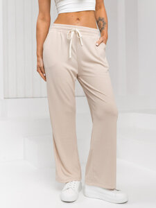 Pantaloni largi bej dame Bolf W7958