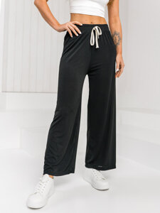 Pantaloni largi negri dame Bolf W7956