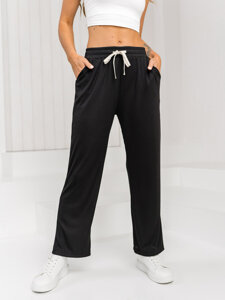 Pantaloni largi negri dame Bolf W7958