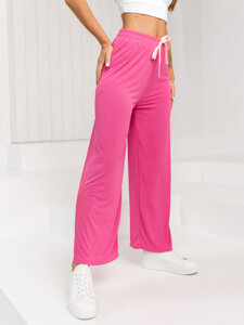 Pantaloni largi roz dame Bolf W7956