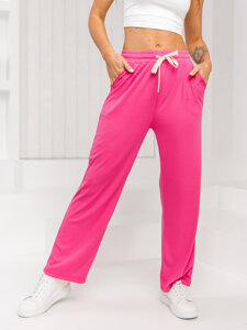 Pantaloni largi roz dame Bolf W7958