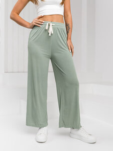 Pantaloni largi verzi dame Bolf W7955