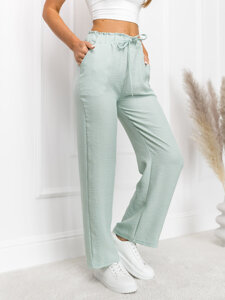 Pantaloni largi verzi dame Bolf W7966