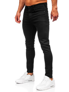 Pantaloni negri pentru bărbați, blugi slim fit Bolf 6100