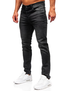 Pantaloni negri pentru bărbați, blugi slim fit Bolf 6489