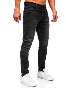 Pantaloni negri pentru bărbați, blugi slim fit Bolf 6494