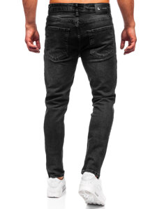 Pantaloni negri pentru bărbați, blugi slim fit Bolf 6494