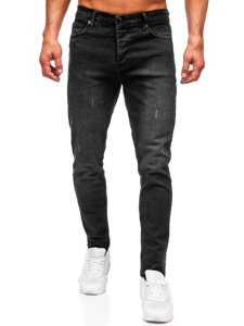 Pantaloni negri pentru bărbați, blugi slim fit Bolf 6494