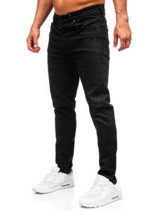 Pantaloni negri pentru bărbați, blugi slim fit Bolf 6495