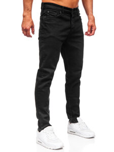 Pantaloni negri pentru bărbați, blugi slim fit Bolf 6500