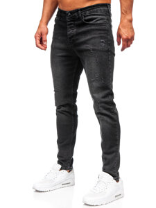 Pantaloni negri pentru bărbați, blugi slim fit Bolf 6504