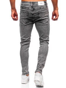 Pantaloni negri pentru bărbați, blugi slim fit Bolf 6512