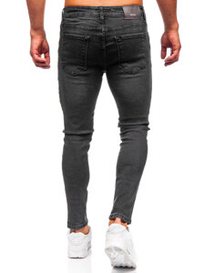 Pantaloni negri pentru bărbați, blugi slim fit Bolf 6513