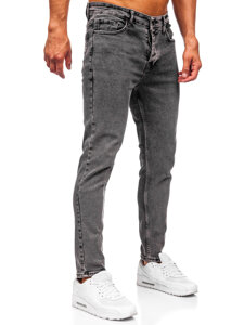 Pantaloni negri pentru bărbați, blugi slim fit Bolf 6521