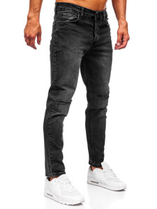 Pantaloni negri pentru bărbați, blugi slim fit Bolf 6526