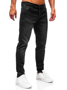 Pantaloni negri pentru bărbați, blugi slim fit Bolf 6588