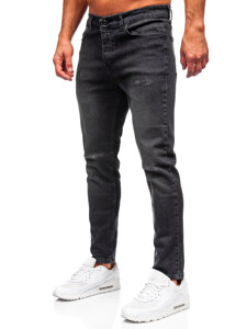 Pantaloni negri pentru bărbați, blugi slim fit Bolf 6645