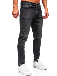 Pantaloni negri pentru bărbați, blugi slim fit Bolf 6645