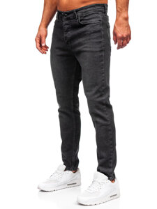 Pantaloni negri pentru bărbați, blugi slim fit Bolf 6648